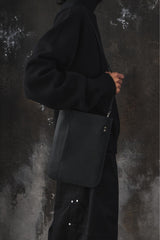 1DYLL - 1ds DIMPLE FLAP CROSSBODY –BLACK CALF LEATHER