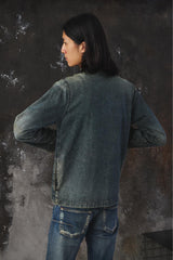 A.P.C Denim Jacket Faded Design Style 法國品牌 做舊復古拉鍊騎士夾克