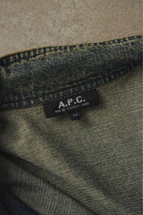 A.P.C Denim Jacket Faded Design Style 法國品牌 做舊復古拉鍊騎士夾克