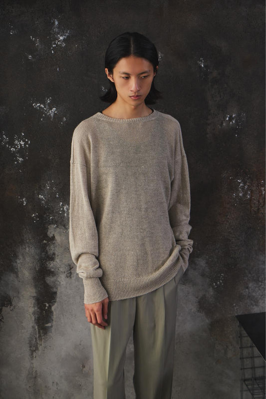 comoli 22SS Hemp Gansey Knit 日本極簡品牌 天然苧麻針織上衣