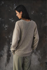 comoli 22SS Hemp Gansey Knit 日本極簡品牌 天然苧麻針織上衣