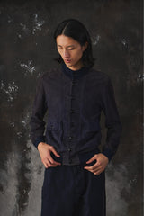 Valstar Valstarino Suede Bomber Jacket 深藍格紋麂皮飛行外套 意大利製