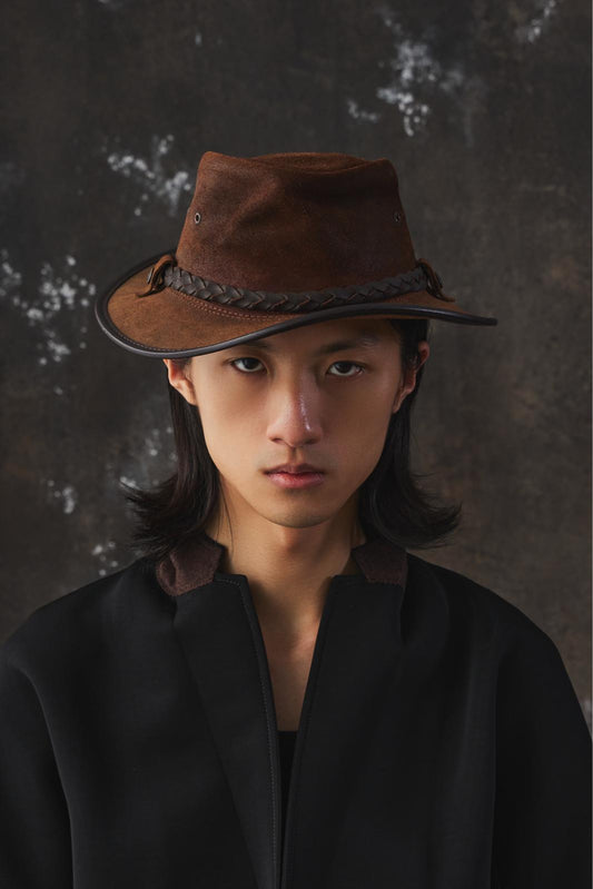 BC HATS HAND MADE Australia's Leading Leather Hat 澳洲手工製造 棕色真牛皮牛仔帽