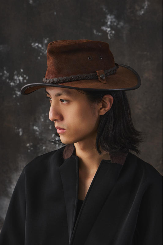 BC HATS HAND MADE Australia's Leading Leather Hat 澳洲手工製造 棕色真牛皮牛仔帽