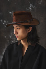 BC HATS HAND MADE Australia's Leading Leather Hat 澳洲手工製造 棕色真牛皮牛仔帽