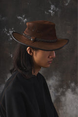 BC HATS HAND MADE Australia's Leading Leather Hat 澳洲手工製造 棕色真牛皮牛仔帽