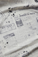 Porter Classic MONSIEUR KURATA COTTON LINEN SHORT SLEEVE SHIRT棉麻新聞印花開襟短袖襯衫