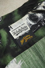 WACKO MARIA x 56 TATTOO STUDIO ALOHA SHIRT 日本街頭品牌聯名56刺青工房 鬼頭骷髏印花人造絲短袖襯衫