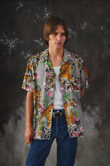 WACKO MARIA TIM LEHI TIGER ALOHA SHIRT 日本街頭品牌 滿版老虎印花人造絲短袖襯衫