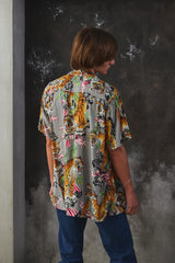 WACKO MARIA TIM LEHI TIGER ALOHA SHIRT 日本街頭品牌 滿版老虎印花人造絲短袖襯衫