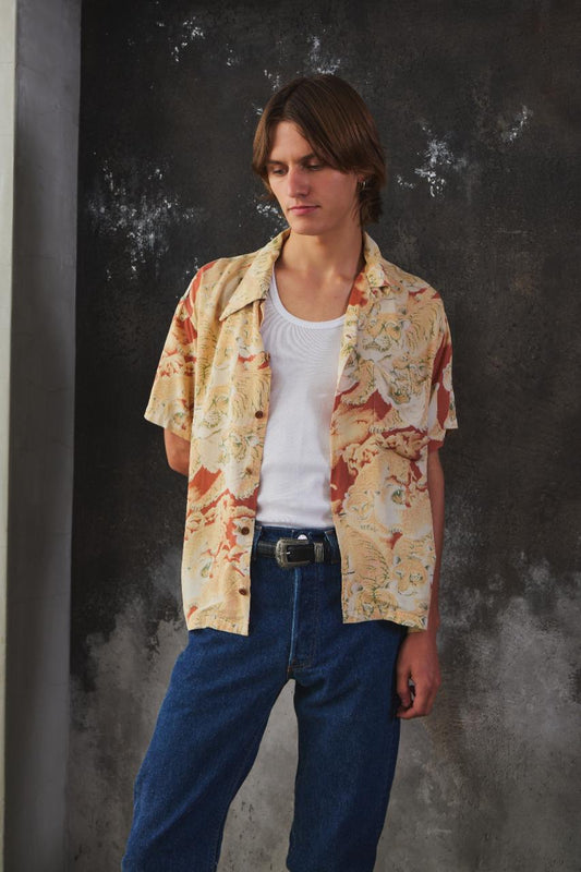 Sun Surf “FIRELAND”Tiger Pattern ALOHA SHIRT 火地島虎紋夏威夷襯衫