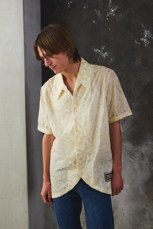 NAMESAKE FAMILY MATTERS FLORAL BURNOUT SHIRT 台灣設計師品牌牌 花卉燒花透膚短袖襯衫