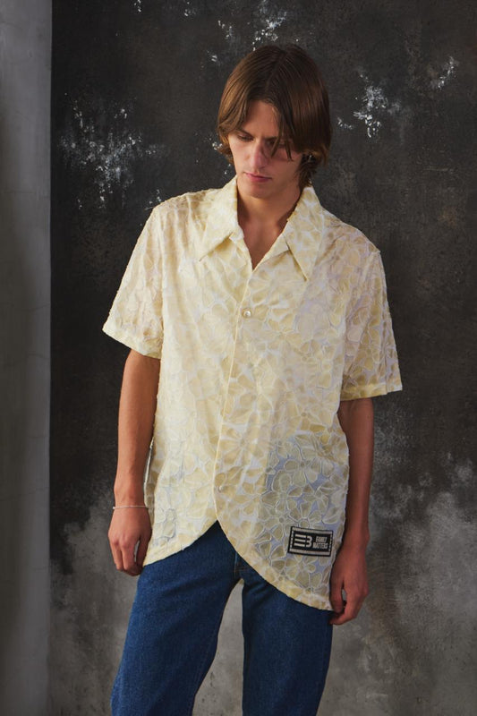 NAMESAKE FAMILY MATTERS FLORAL BURNOUT SHIRT 台灣設計師品牌牌 花卉燒花透膚短袖襯衫