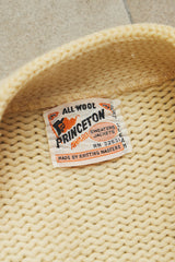 60s Vintage Princeton Knitting Masters All Wool Letterman Cardigan 羊毛信件開襟外套