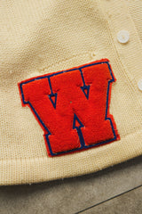 60s Vintage Princeton Knitting Masters All Wool Letterman Cardigan 羊毛信件開襟外套