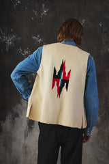 Vintage 70s AMERICRAFT El Paso Texas Handwoven Chimayo Style Wool Vest  美製風格手織羊毛背心