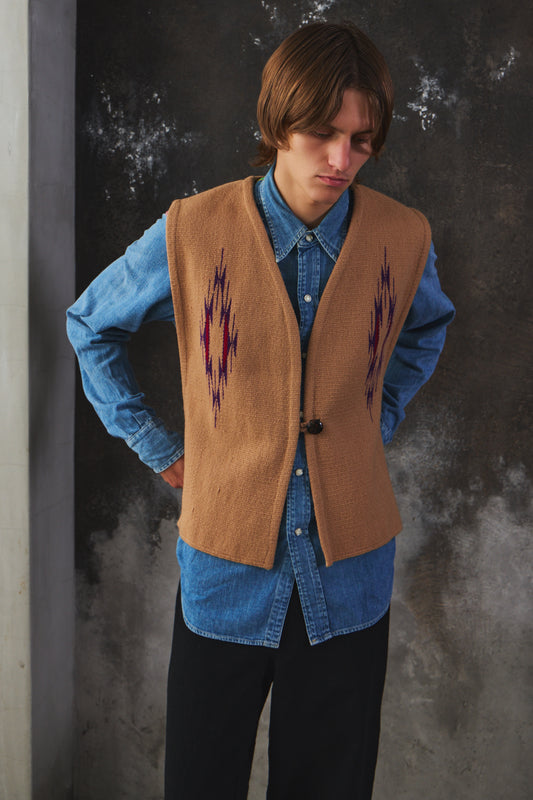 Ortega's Hand Woven Wool Chimayo Vest 美製手工編織羊毛背心