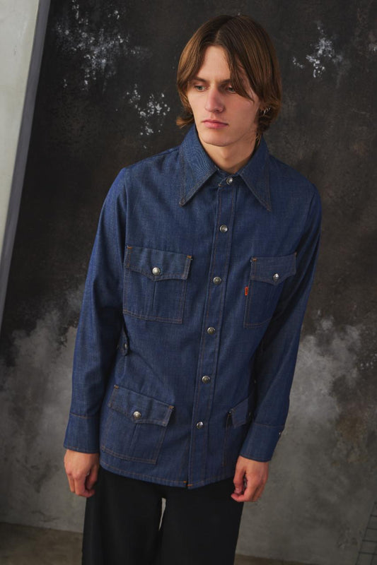 1970s Levi’s Safari Denim Shirt Orange Tab 70年代李維斯橘標丹寧狩獵襯衫
