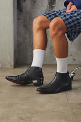 Bally "Lucien" Vintage Cap-Toe Chelsea Boots經典橫飾皮革切爾西靴