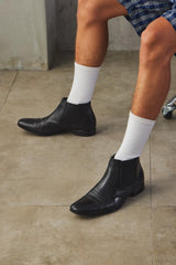 Bally "Lucien" Vintage Cap-Toe Chelsea Boots經典橫飾皮革切爾西靴