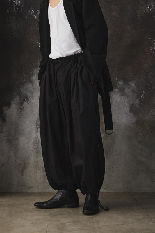 Ground Y Cotton Broad Drawstring Wide Pants Balloon Pants 山本耀司支線 經典款 純棉抽繩寬褲 氣球褲