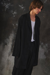 Ground Y Cotton 3-Button Long Coat Work Jacket 山本耀司支線 棉質翻領三鈕扣長款大衣 工作外套 全新含吊牌