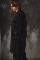 Ground Y Cotton 3-Button Long Coat Work Jacket 山本耀司支線 棉質翻領三鈕扣長款大衣 工作外套 全新含吊牌