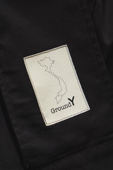 Ground Y Cotton 3-Button Long Coat Work Jacket 山本耀司支線 棉質翻領三鈕扣長款大衣 工作外套 全新含吊牌