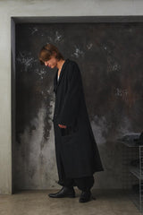 Yohji Yamamoto POUR HOMME Wool Gabardine Diagonal Button Long Jacket 山本耀司 斜向鈕扣長款大衣 全新含吊牌