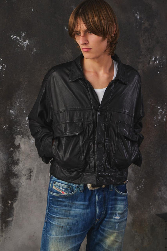 BEAMS -Wide Short-Fit Sheep Leather Jacket 短版植物鞣製羊皮外套