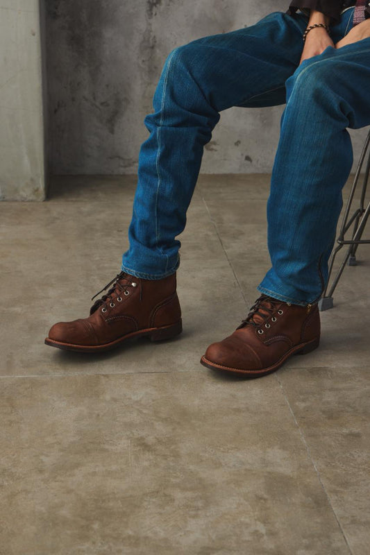 RED WING IRON RANGER 8111 Amber Harness Brown Leather 琥珀色工作靴 棕色皮革