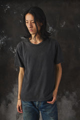 UNUSED Distressed Detail Charcoal Tee日本設計師品牌 破壞水洗木炭色短袖T