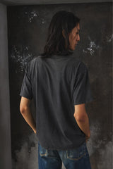 UNUSED Distressed Detail Charcoal Tee日本設計師品牌 破壞水洗木炭色短袖T