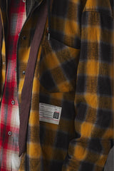 Maison MIHARA YASUHIRO Double Layered Check Shirt "Yellow" 日本設計師品牌 雙層疊搭連帽格紋襯衫黃色