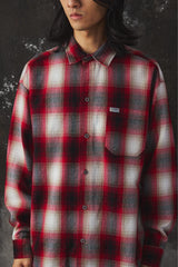 CalTop Classic Plaid Flannel Shirt - Red/Black/White Made in USA經典美製紅黑白格紋長袖襯衫