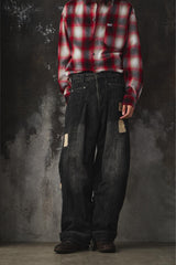 AESYNCTX SCAR WIDE PANTS 韓國新銳設計師品牌 刀割破壞寬版長褲