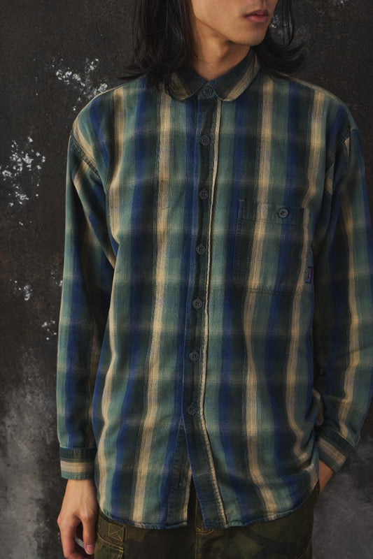 Patagonia Organic Cotton shadow plaid Flannel Shirt - Green/Blue Plaid 有機棉隱格紋長袖襯衫
