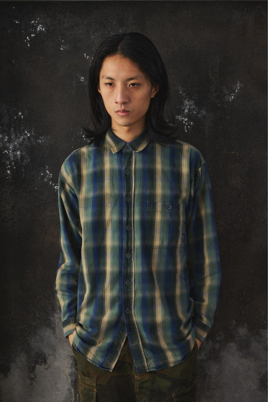 Patagonia Organic Cotton shadow plaid Flannel Shirt - Green/Blue Plaid 有機棉隱格紋長袖襯衫