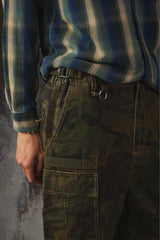 SONGZIO ONZ Camo Ripstop Cargo Distressed Shorts 韓國設計師品牌 迷彩防撕裂工裝短褲