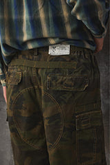 SONGZIO ONZ Camo Ripstop Cargo Distressed Shorts 韓國設計師品牌 迷彩防撕裂工裝短褲