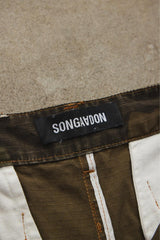 SONGZIO ONZ Camo Ripstop Cargo Distressed Shorts 韓國設計師品牌 迷彩防撕裂工裝短褲