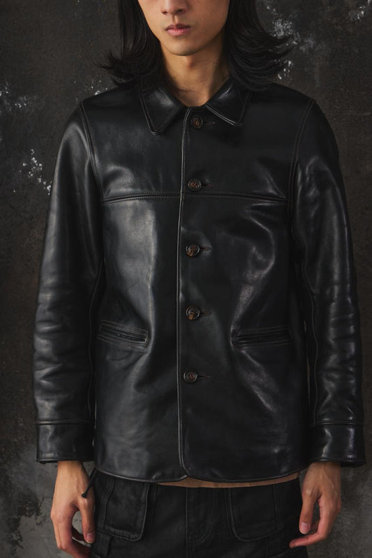 Double Helix Auto Revolution Semi Aniline Wax 日本頂級馬皮工匠品牌 經典油蠟透染馬皮汽車大衣