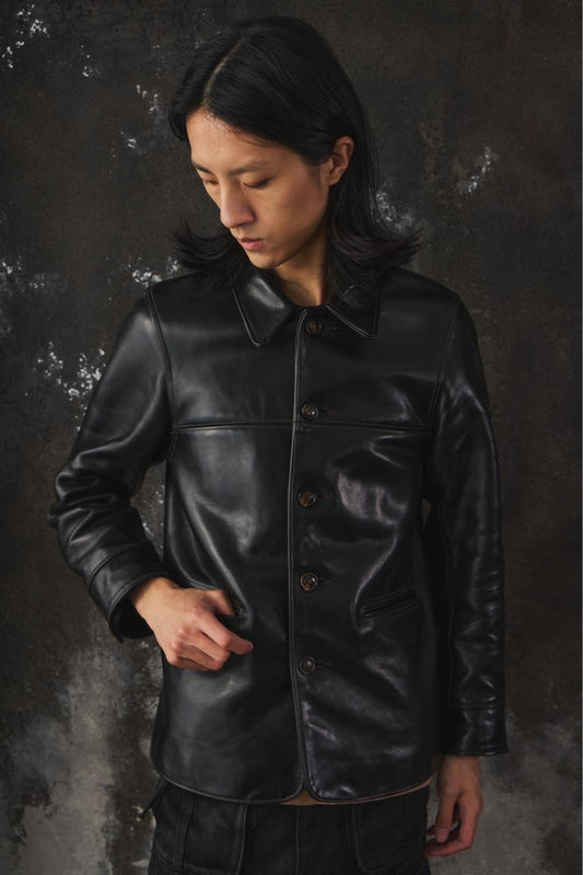 Double Helix Auto Revolution Semi Aniline Wax 日本頂級馬皮工匠品牌 經典油蠟透染馬皮汽車大衣