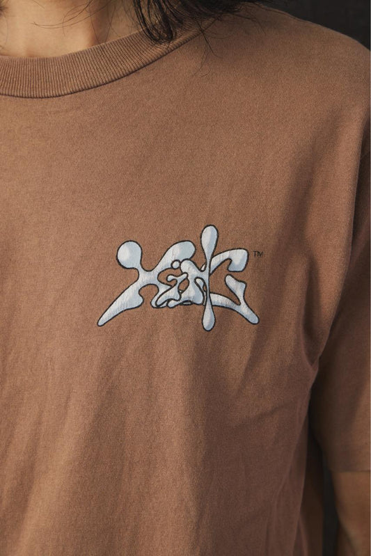 Vtg 90s Xing Gear "Stickman" Graphic T-Shirt Made in USA 90年代噴漆衝浪藝術風格美國街頭品牌 經典火柴人塗鴉印花短袖T