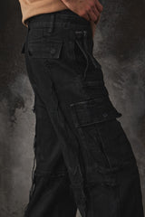 troubled waters CROSS FRINGE PANTS