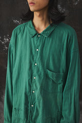 Ancellm Double Gauze Crash LS Shirt 日本設計師品牌 雙紗布破損風格長袖襯衫