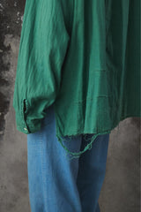 Ancellm Double Gauze Crash LS Shirt 日本設計師品牌 雙紗布破損風格長袖襯衫
