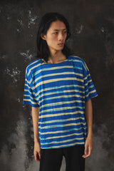 Porter Classic ARTIST BORDER T-SHIRT Blue 日本設計師品牌 藝術家條紋短T