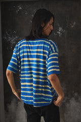 Porter Classic ARTIST BORDER T-SHIRT Blue 日本設計師品牌 藝術家條紋短T