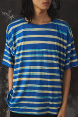 Porter Classic ARTIST BORDER T-SHIRT Blue 日本設計師品牌 藝術家條紋短T